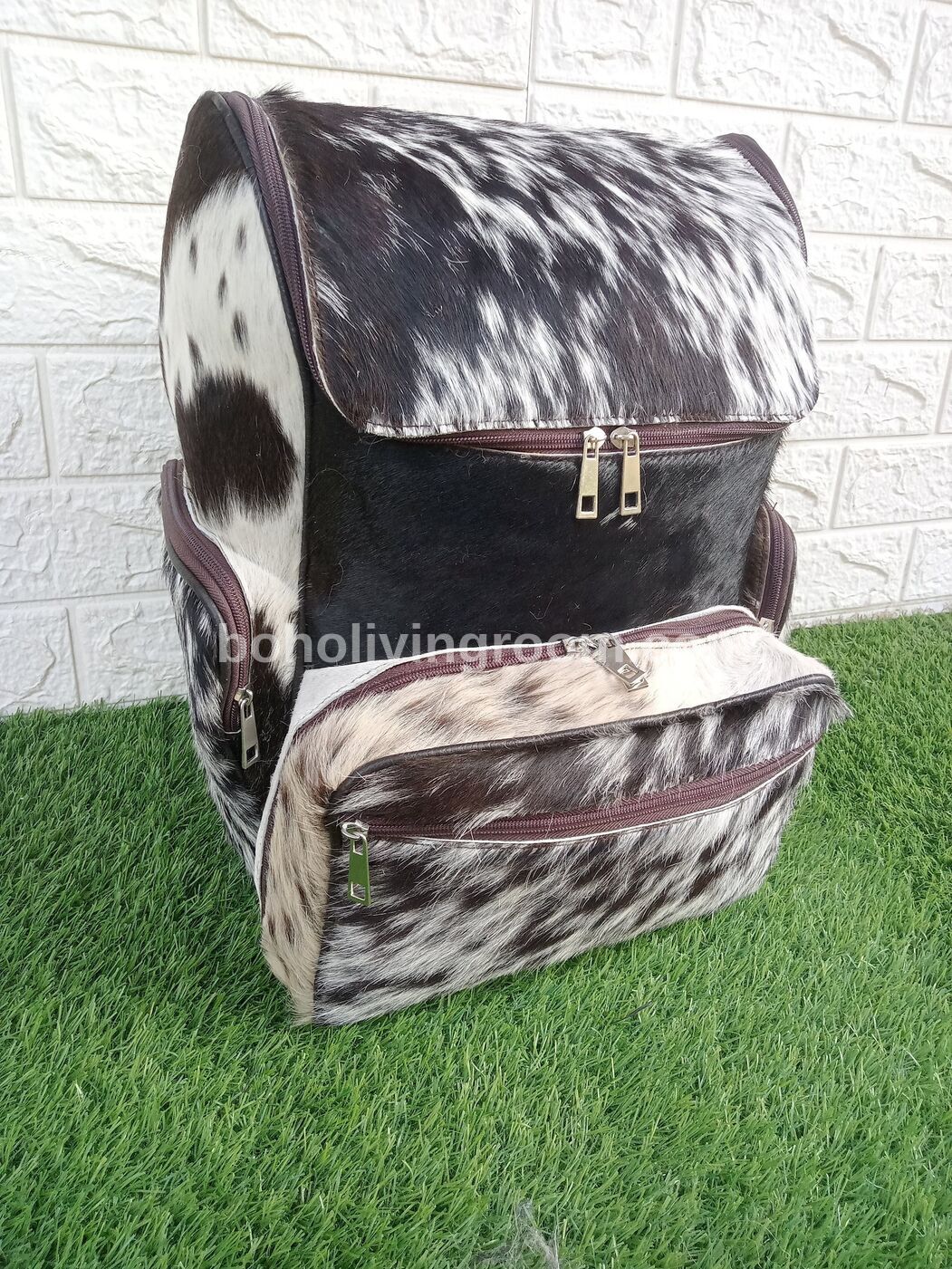 Real Natural Cowhide Mommy Backpack