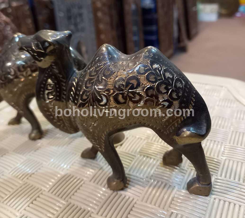 Small Vintage Handmade Brass Camel