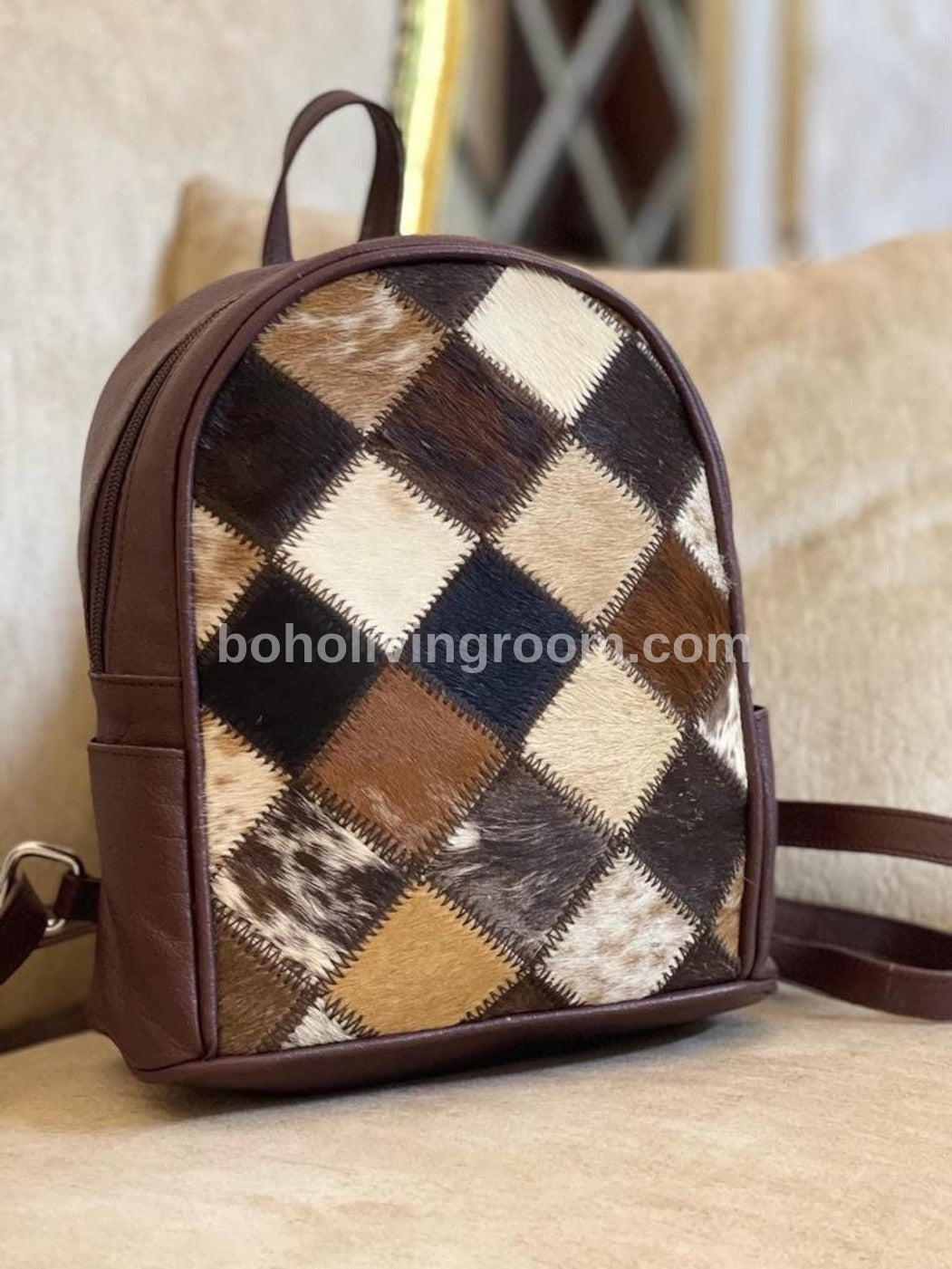 Cowhide Book Backpack