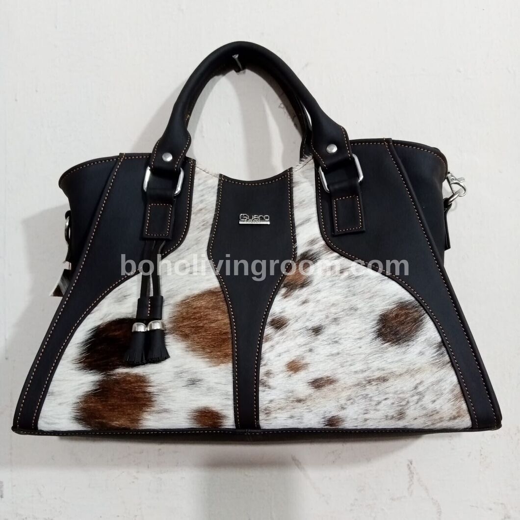 Dark Tricolor Cowhide Purse