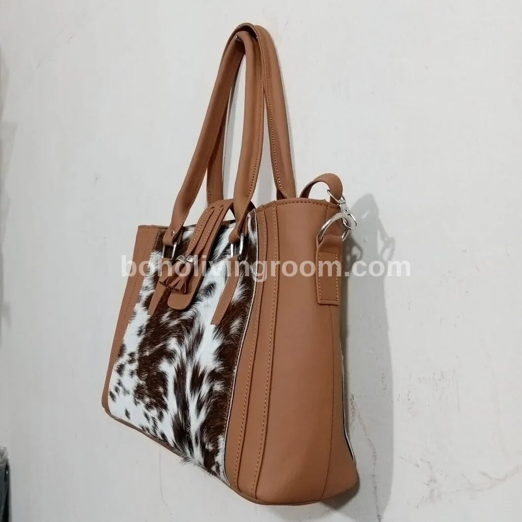 Tricolor Leather Cowhide Purse