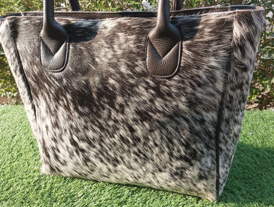 Speckled Hair On Hide Shoulder Purse