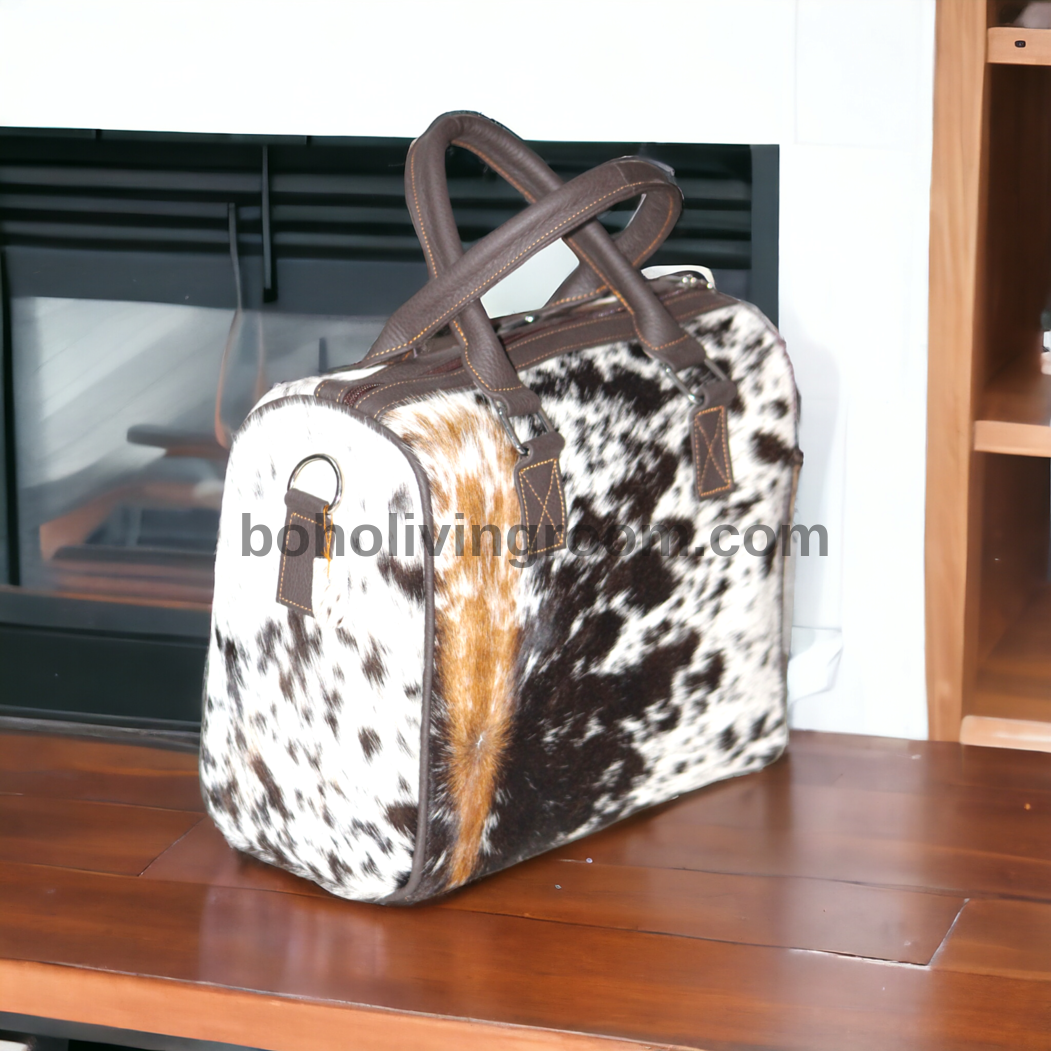 Exotic Real Cowhide Shoulder Purse