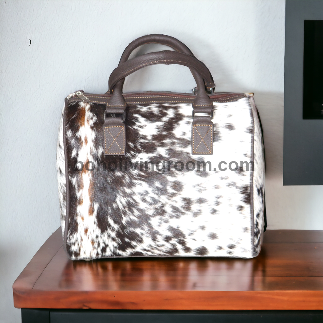 Exotic Real Cowhide Shoulder Purse