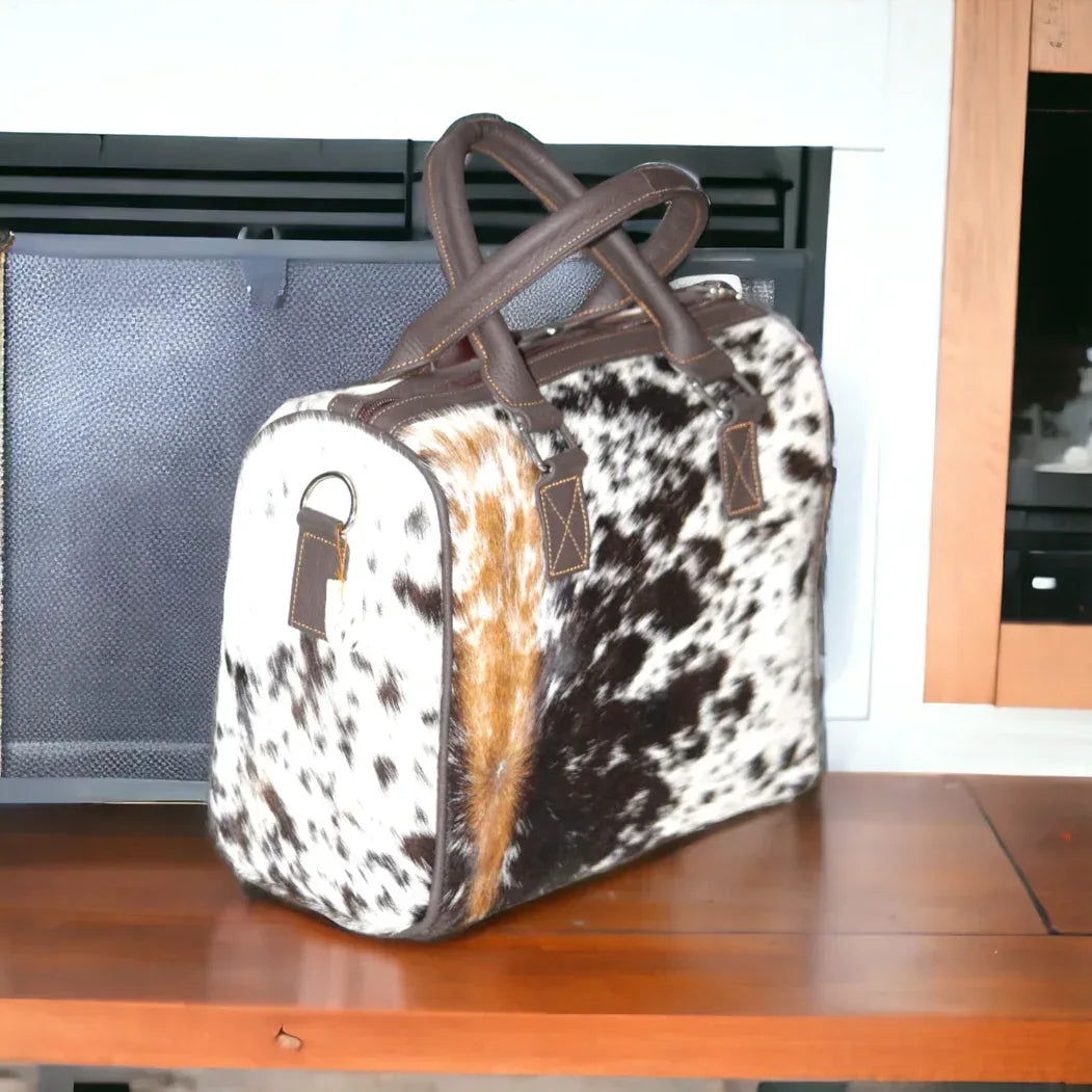 Exotic Real Cowhide Shoulder Purse