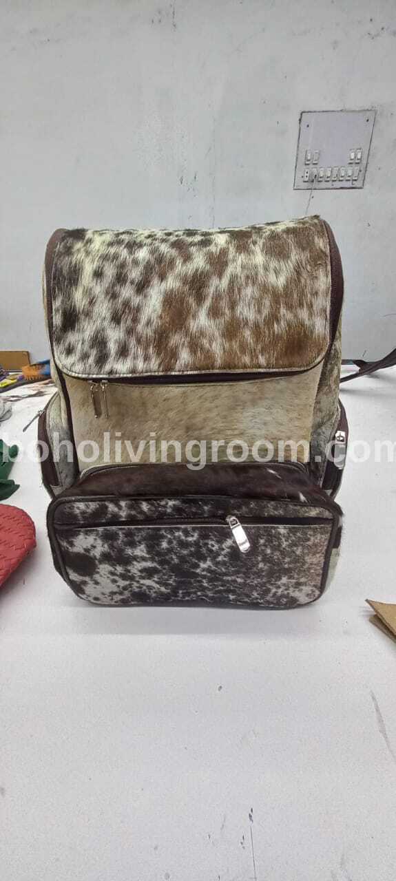 Real Natural Cowhide Backpack