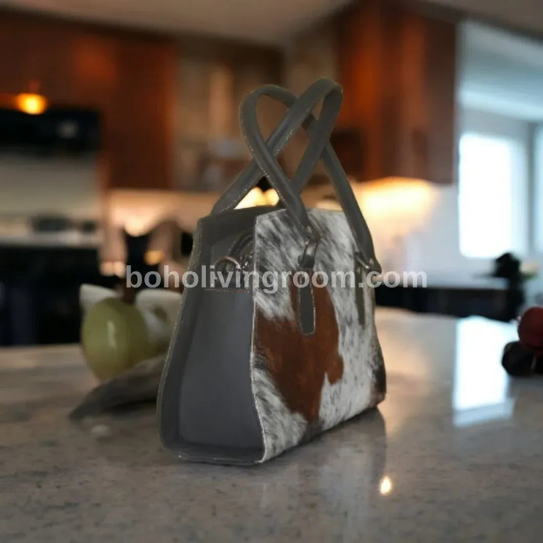 Exotic Cowhide Shoulder Handbag