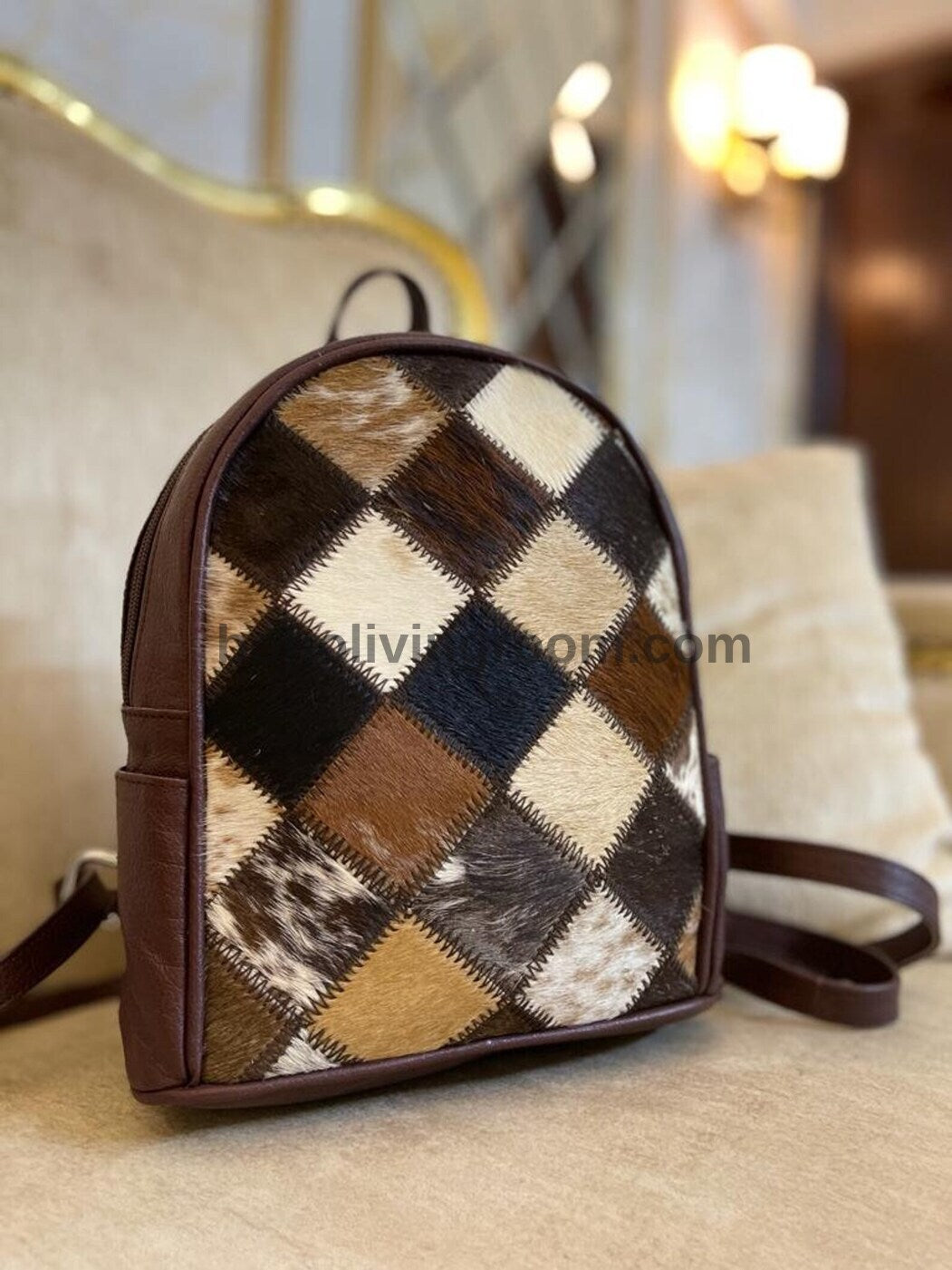 Cowhide Book Backpack