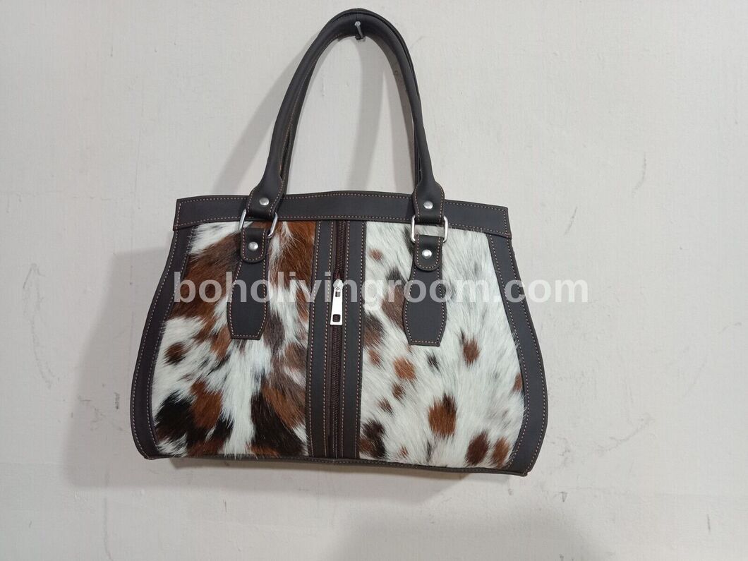 Exotic Tricolor Cowhide Shoulder Bag