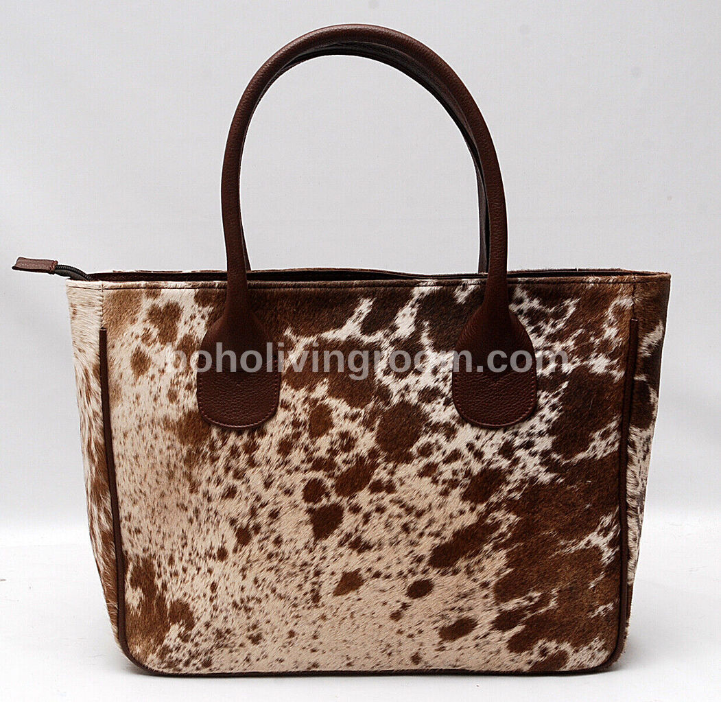 Exotic Speckled Cowhide Tote Bag