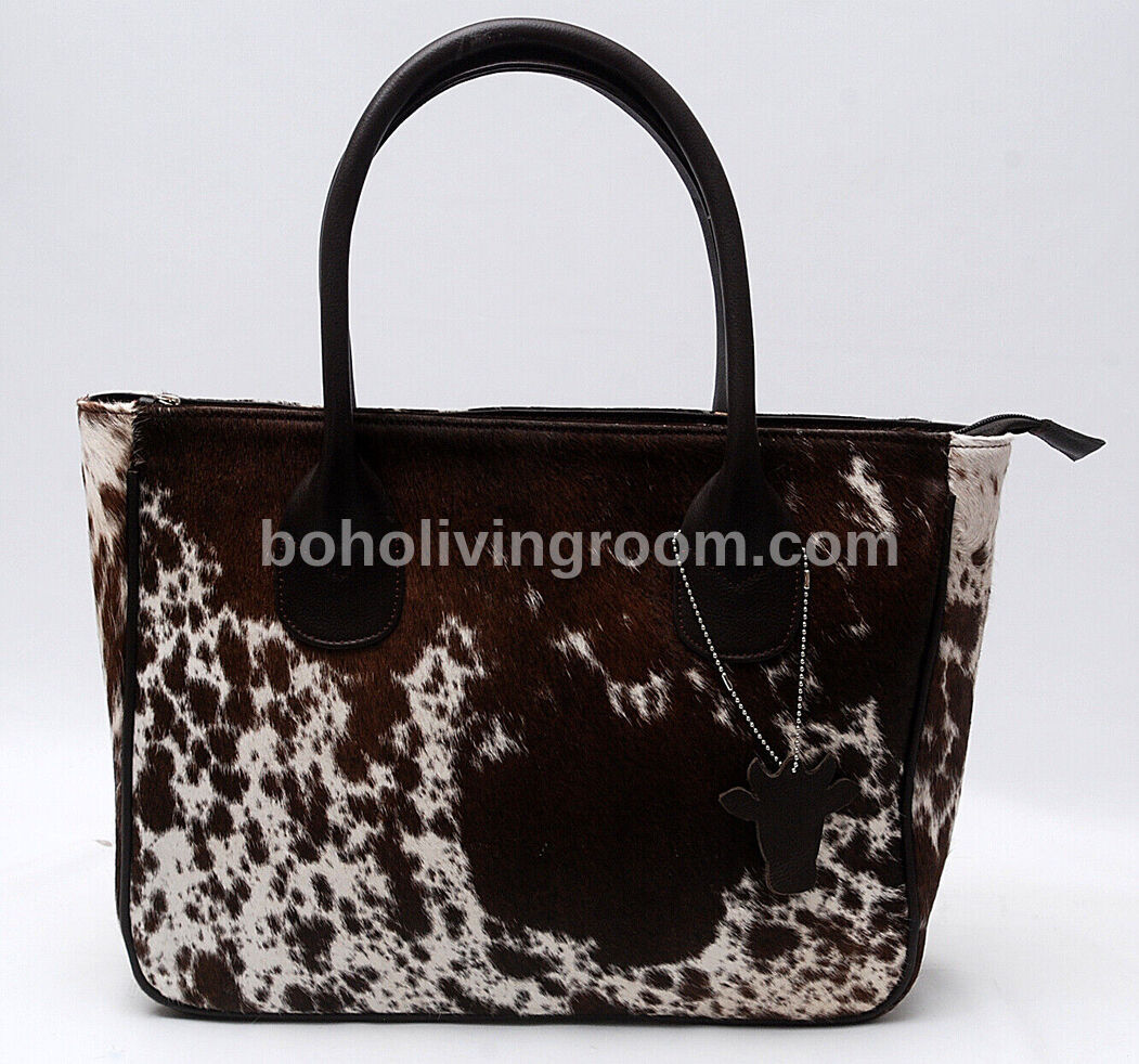 Large Hair On Hide Shoulder Bag Tricolor