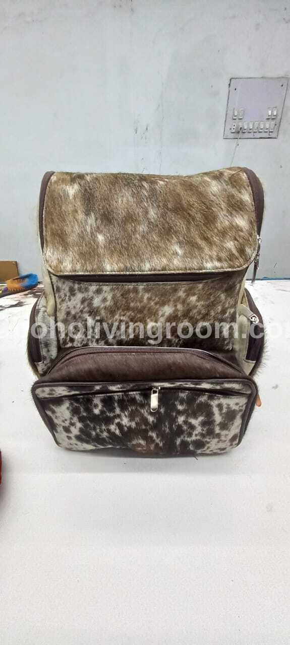 Real Natural Cowhide Backpack