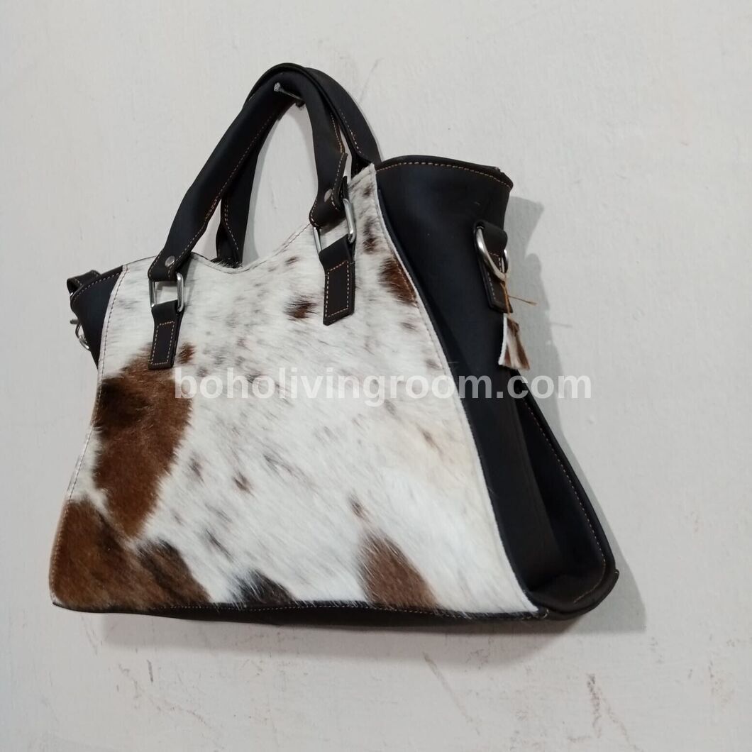 Dark Tricolor Cowhide Purse