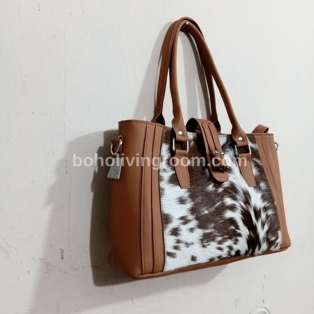 Tricolor Leather Cowhide Purse