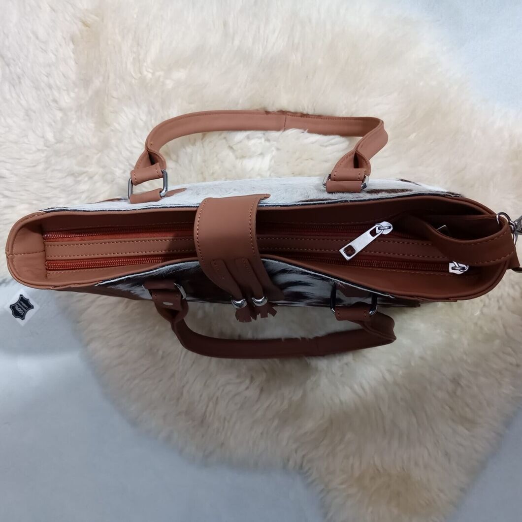 Tricolor Leather Cowhide Purse