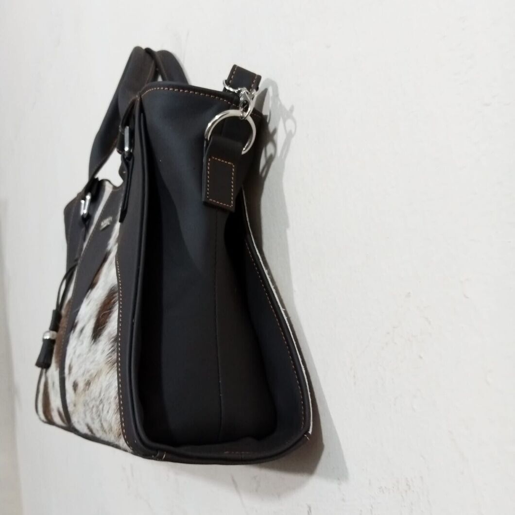 Dark Tricolor Cowhide Purse
