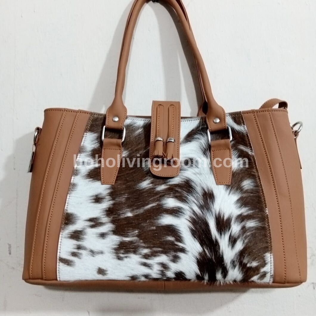 Tricolor Leather Cowhide Purse