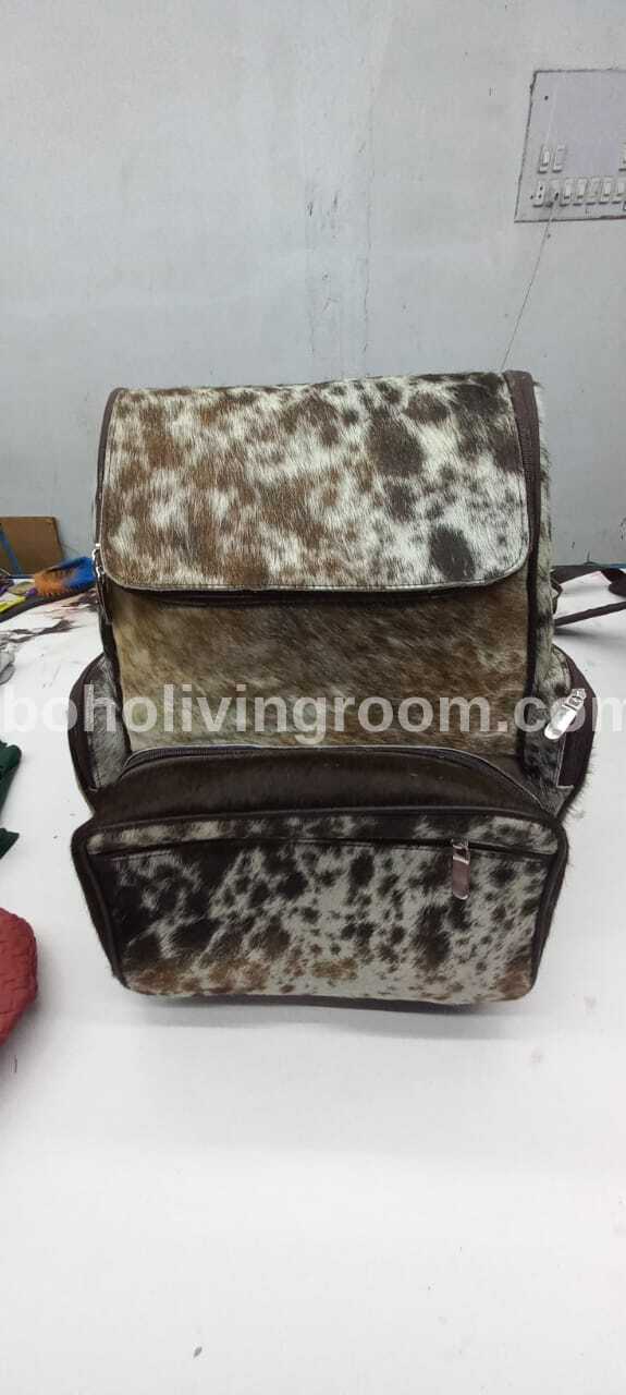 Real Natural Cowhide Backpack