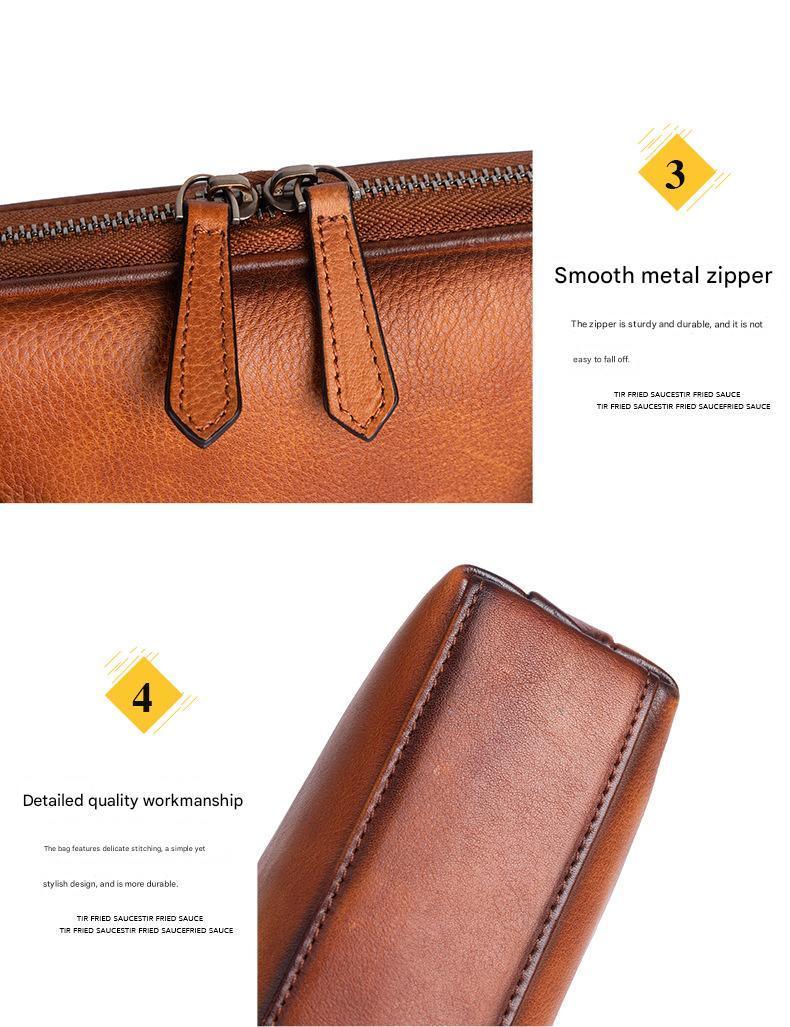 Genuine Leather Messenger Bag for Men Travel