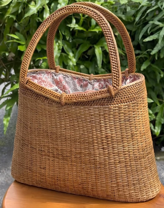 Real Natural Rattan Tote bag