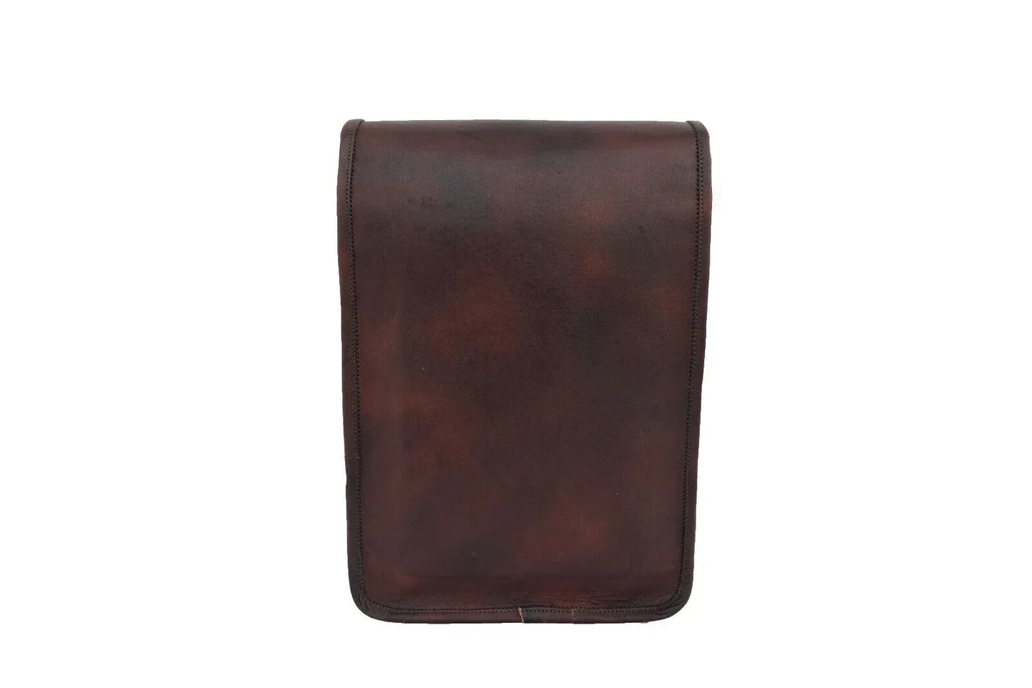 Black Leather Satchel Crossbody Bag for Men Messenger