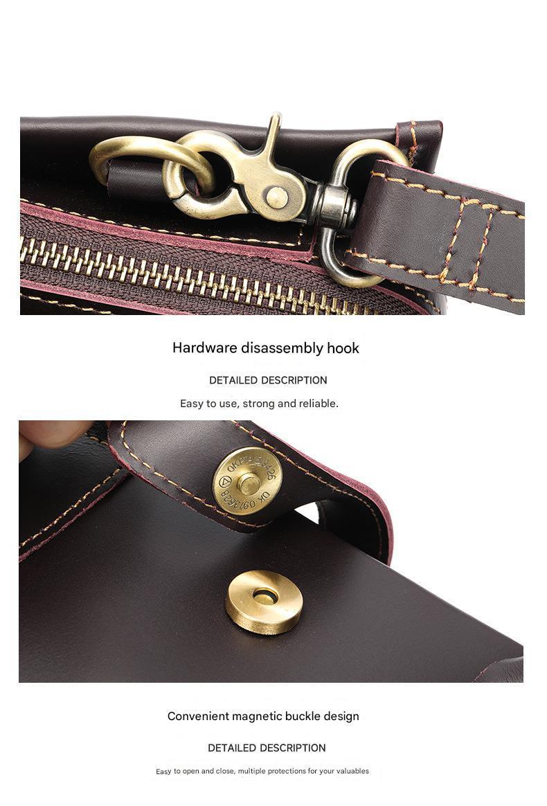 Men’s Genuine Leather Business Shoulder Handbag