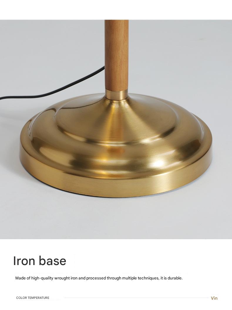 Japanese vintage arc floor lamp with fabric shade