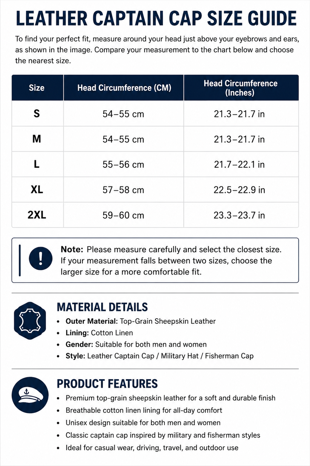 Leather jazz cap with adjustable captain style