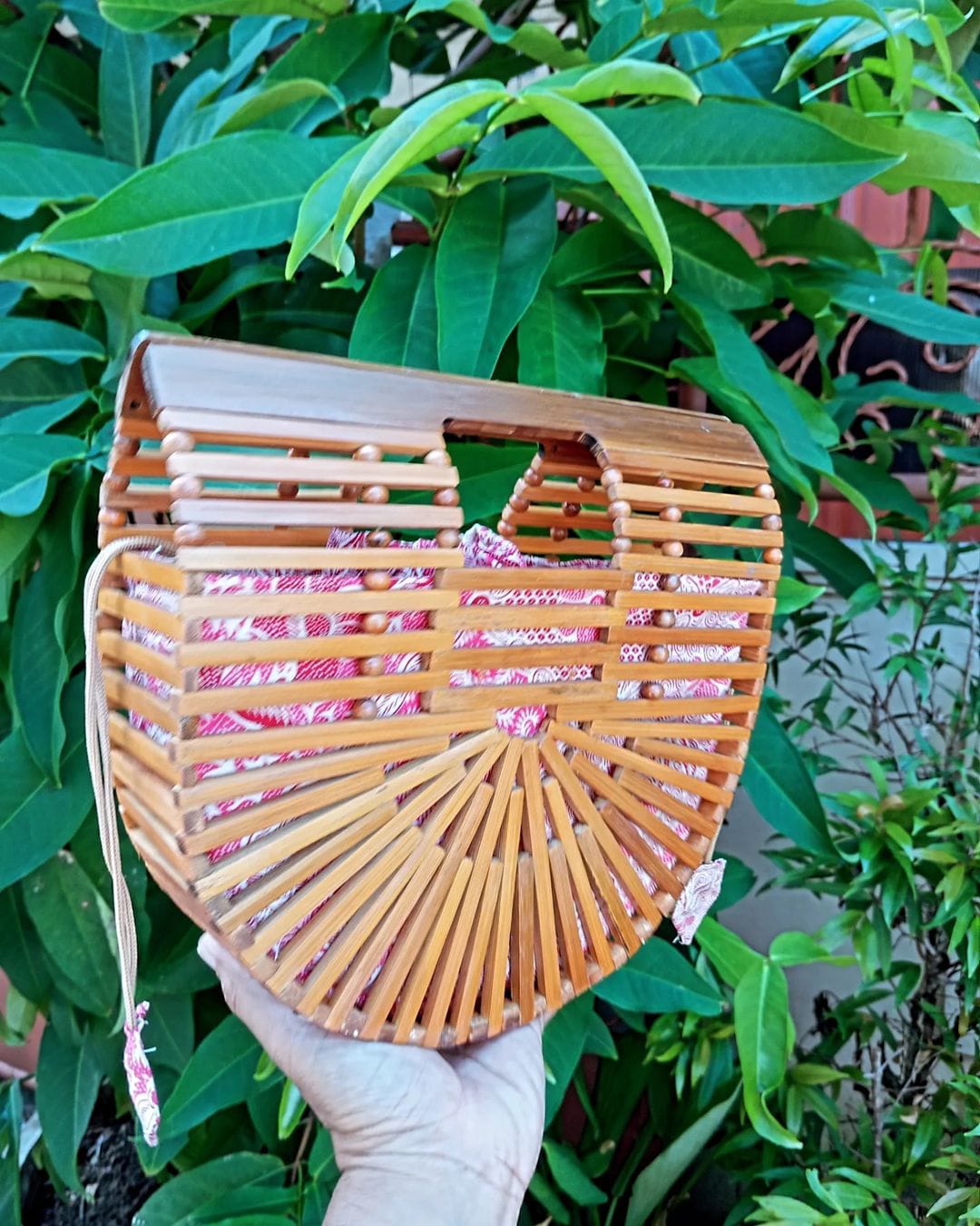 Natural Bamboo Clutch Handbag