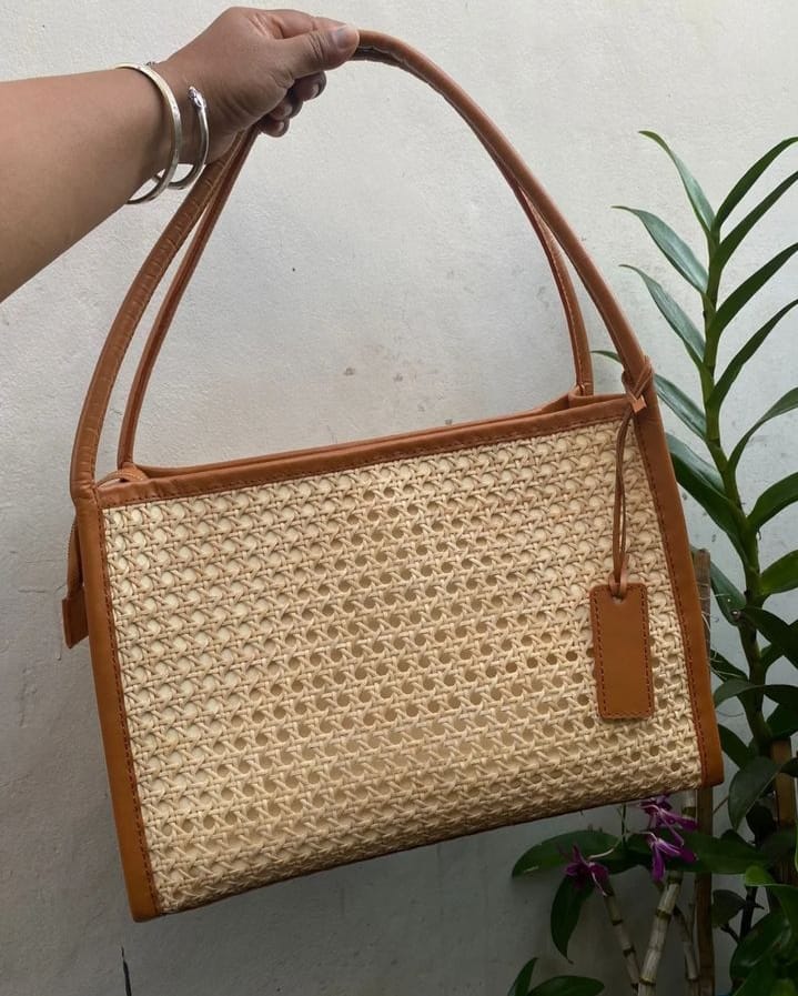 Everyday Rattan Tote Purse