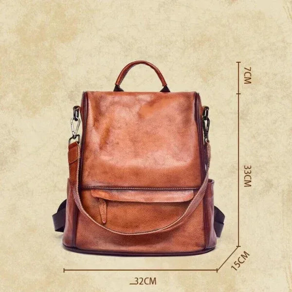 Real Leather Travelling Backpack