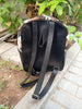Handmade cowhide patchwork backpack