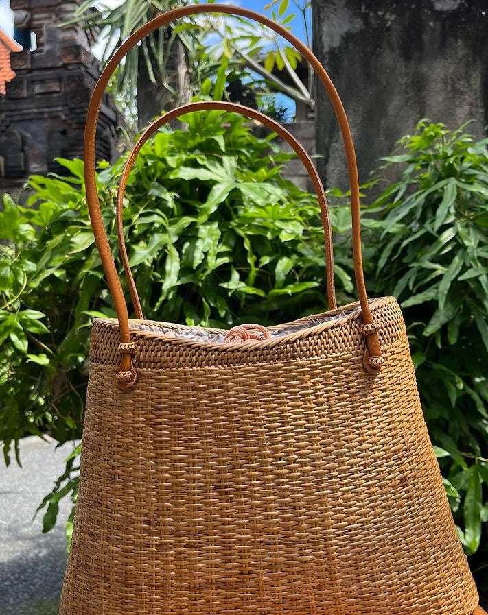 Irregular Natural Rattan Bag