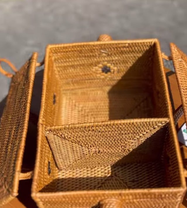 Picnic Rattan Bag Square