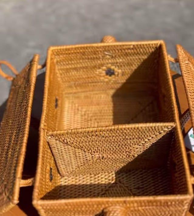 Picnic Rattan Bag Square