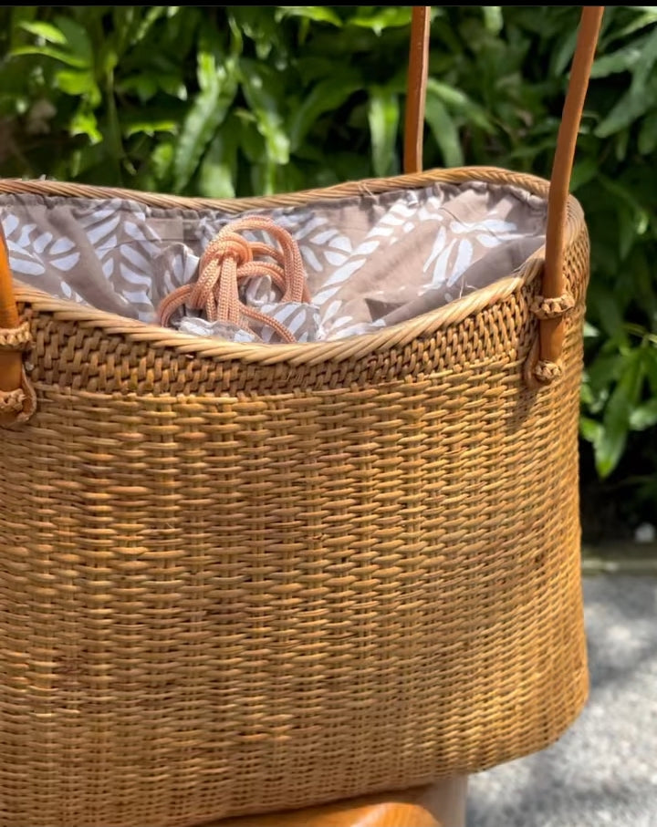 Irregular Natural Rattan Bag