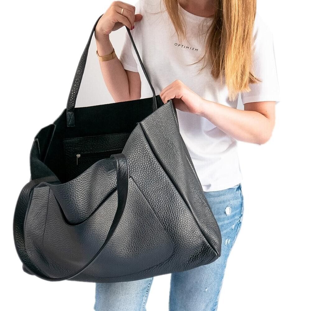 Large Real Cowhide Leather Tote Bag