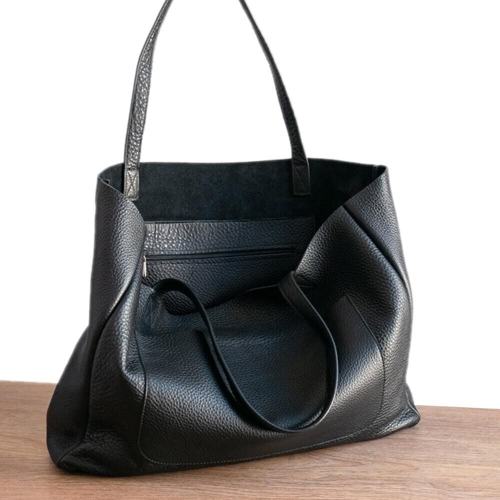 Large Real Cowhide Leather Tote Bag