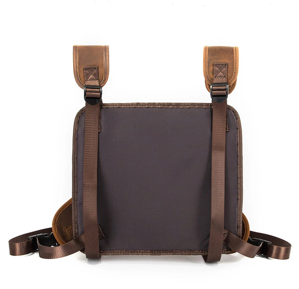 Men’s Vintage Real Leather Chest Rig Bag