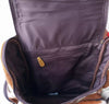 Western Metallic Hide Tooled Leather Diaper Backpack