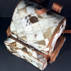Light Patchwork Western Cowhide Backpack Purse