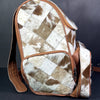 Light Patchwork Western Cowhide Backpack Purse