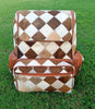 Leather Western Cowhide Patchwork Diaper Bag