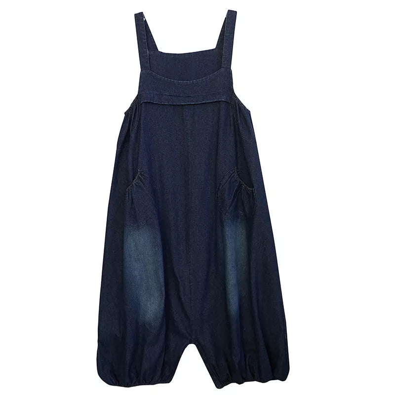 Oversized Women Denim Overalls Jumpsuit