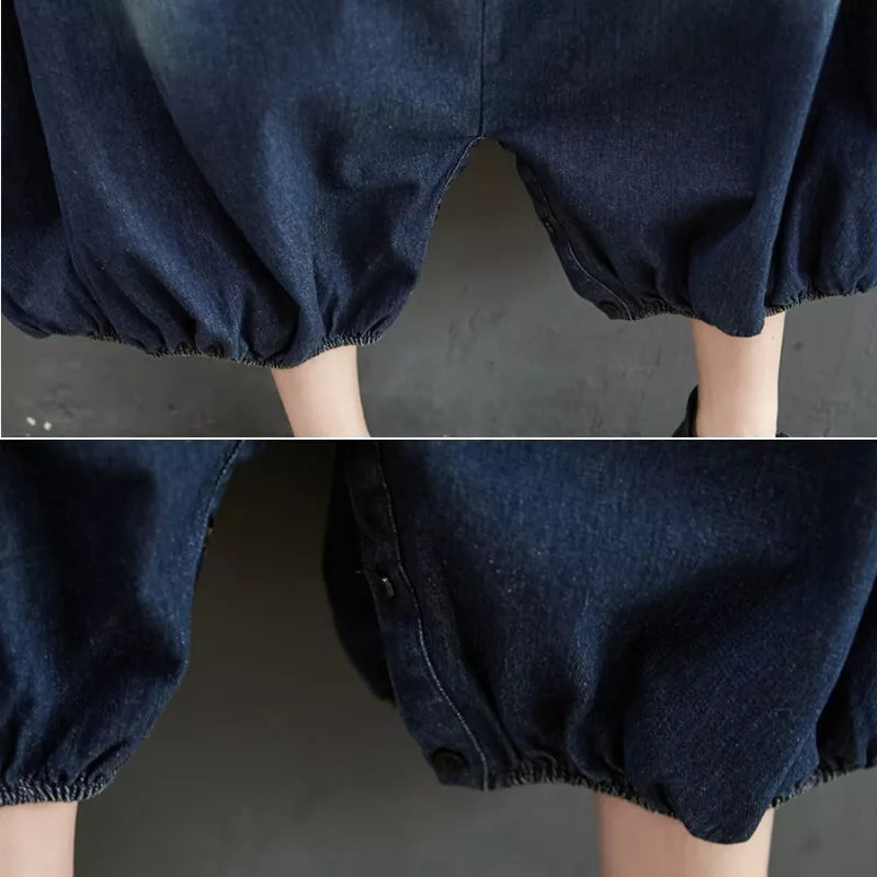 Oversized Women Denim Overalls Jumpsuit
