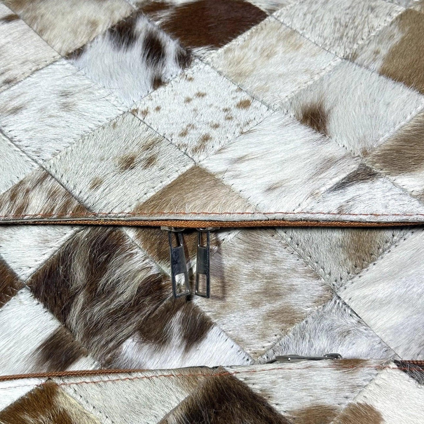 Light Patchwork Western Cowhide Backpack Purse