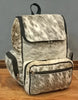 Grey White Cowhide Backpack Purse for Women