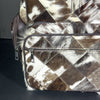 Patchwork Cowhide Backpack Leather Diaper Bag