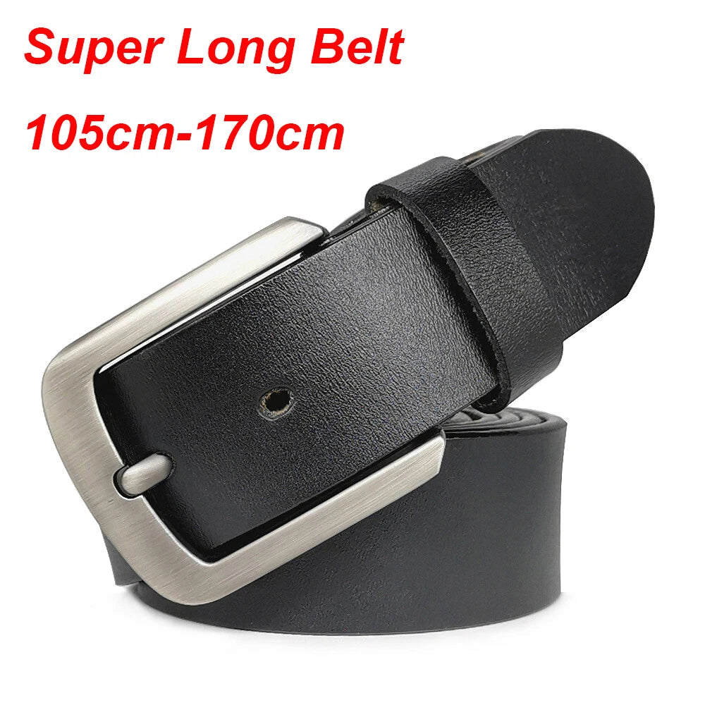 Genuine Cowhide Leather Belt for Men Tall Sizes