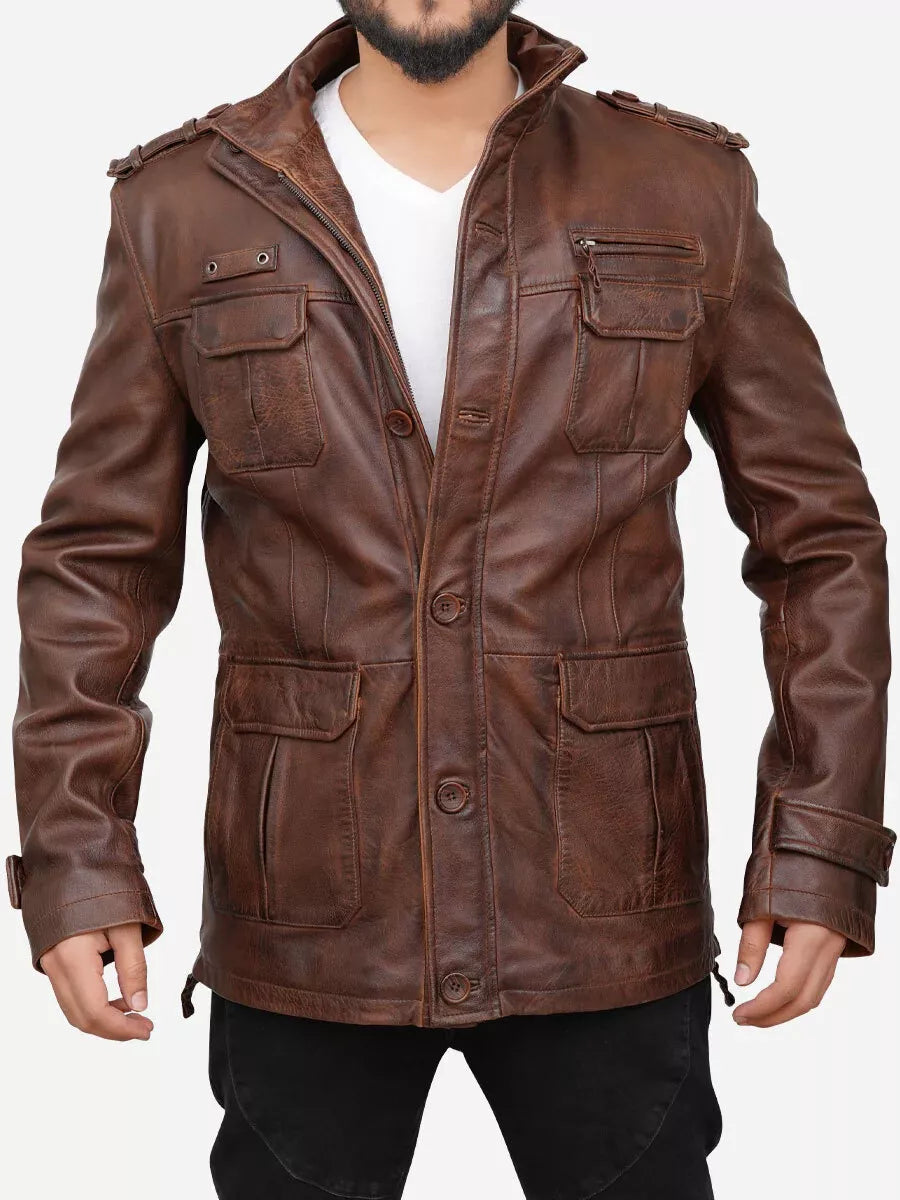vintage brown leather jackets for men